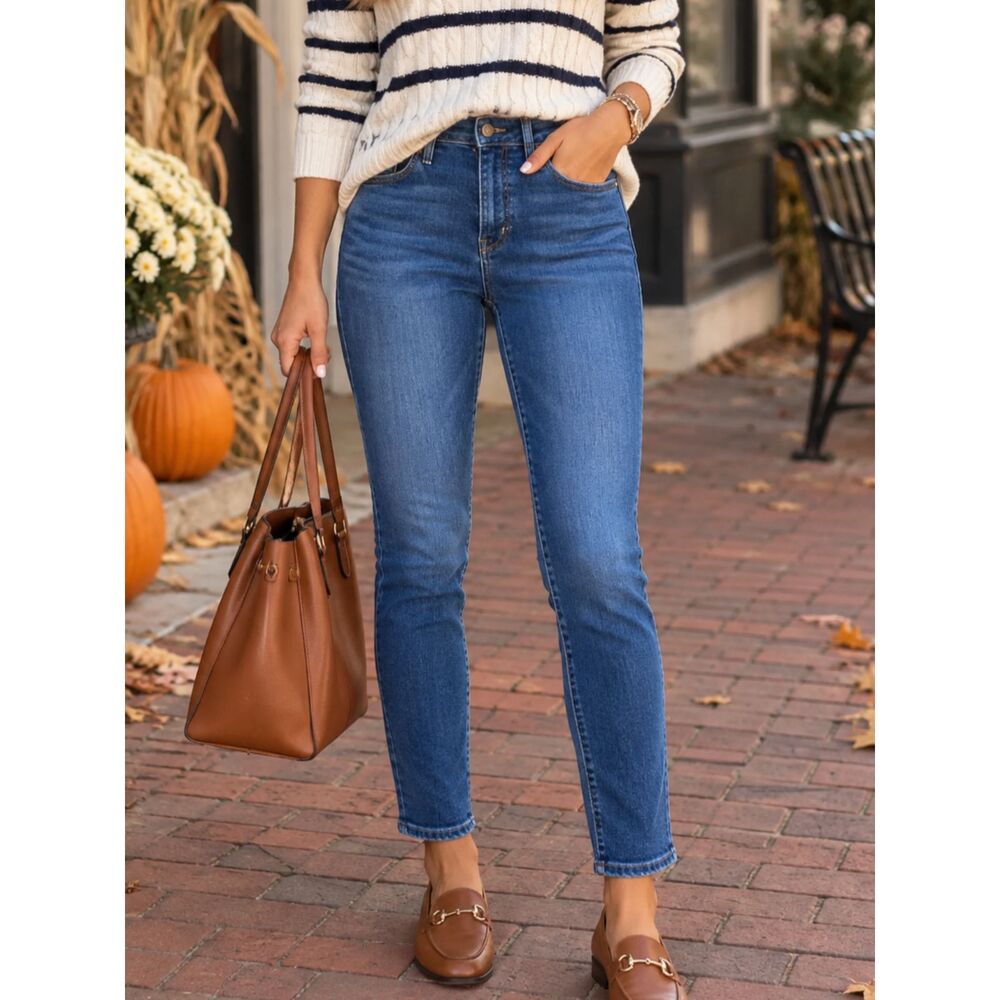 Madewell Curvy High Rise Skinny Jeans Women's 26 Blue Stretch Denim Classic